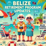 cartoon retired couple stand on beach happy to retire in belize